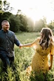 Fit very true to size! Only thing is I needed a safety pin to keep my bra from showing otherwise these were perfect for our engagement photos!!! - Alisha S.