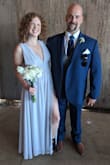 Wore this dress for my best friends wedding! Fit perfectly and loved the rubber pieces on the inside of the straps so they wouldn't fall off your shoulder. The slit is everything and totally makes it! - Charlotte H.