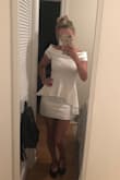 This top is so cute....pairing it with a white skirt makes it look just like a dress! Fits just a little small but I think I'll keep my regular size (S) for the tighter fit and flare style. - Lindsey G.