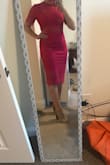 I am in love with this dress!!! Material is so soft and has a little give to it which is nice! Also the length is really good for me being short! Totally buying it in green too. - Madison S.