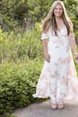 This dress was unbelievably perfect for my engagement photos. I have never looked this good in any dress before. It's length actually elongated my body and made me feel so much slimmer than ever before! I totally recommend this. It's the best dress I've ever worn. 10/10. I did have to get it hemmed but it was absolutely worth every dime. - Stephanie W.