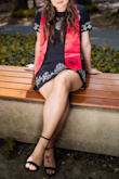 Got this dress for my graduation photos and wore this to my ceremony. I love this dress because I can dress it up or dress it down. It's not fitted, but I actually prefer that. - Nicole W.