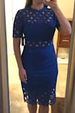 The lace pattern is unique and the color blue was amazing. I ended up returning it because it was too tight on the hips for me to feel confident enough to wear. The open area around the waist was loose as well as the bust area, so it just did not work for me as much as I wanted it to. No bra would have been needed. - Alicia B.