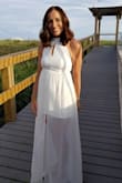This dress is classy but sexy. I wore it for my 20-year vow renewal and it was perfect. I would highly recommend this dress. - Michelle L.