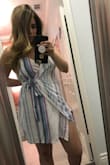 Casual little summer dress. Bought it for a beach vacation looking forward to wearing it. It does run a little large. The straps are adjustable which helps but could have totally sized down. - Cynthia A.