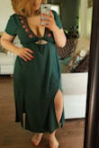 I loved my dress. I used it during my pregnancy and postpartum. The stitched flowers around the chest area is gorgeous. - Daniela Z.