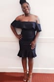 The dress fits very well. I got many compliments. - Vetrece J.