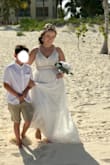 I never leave reviews, but this dress was perfect for my simple beach wedding! It was too long for me so I had it hemmed. I have a much smaller waist and chest compared to my hips and thighs. It is difficult to find dresses that fit well on top and have plenty of room on bottom. The adjustable straps were a huge plus! - Katherine H.