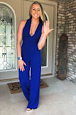 The fit = amazing! 
The color = amazing!
The material = amazing! 

10/10 would recommend this jumpsuit! 

I wore it to a wedding and got tons of compliments! I want one in every color now! :)

I LOVE it! - Brooklyn D.