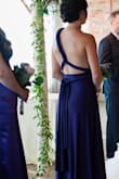 I got this for a wedding. I like that you can wear it in different ways and the color was exactly what I needed. The fabric is kind of heavy but pretty. - Emily T.