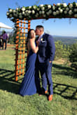 This dress was absolutely beautiful! Very nice material! Originally I bought the large, which was TOO long and way too big. I exchanged it for the medium! It fit absolutely perfect. I loved most that the straps were adjustable, it was very comfy and all around a beautiful dress. Would definitely recommend it! (The photos I posted are darker but the dress was definitely more of a bright navy blue.) - Alyssa F.