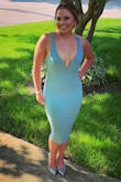 Wore this to a wedding! Loved it but the straps in the back were kind of long so I kept having to pull the dress down to make it taunt. I would never be able to zip it by myself either due to the zipper being hard to get up. - Kimberly L.