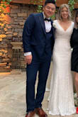 I wore a beautiful wedding dress for my ceremony and then changed into this dress for the reception so I'd be more comfortable to dance and walk around in! I'm so glad I did! It was really comfortable and fit me really snug and beautifully shaped my body! - Hyejin B.