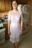 Gorgeous dress. I bought for wedding and only didn't keep because it was too close to white as it's a very pale purple. I bought and kept the both the pink and black though. I'm usually between small and medium in sizes. Medium is slightly loose, but a small would be too tight. Overall, love! - Kathleen M.