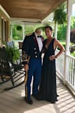 Loved the dress! The XS was perfect but if you measure any bigger than 29 inches in your rib cage area it will be to tight as there is no elastic in the clasp or zipper area. The dress height was perfect with a pair of heels. The shoulders and the front of the dress stayed in place all night. - Liz M.