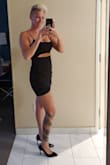 Loved this dress!!! Fit great but a little short because I'm tall. - Heather S.