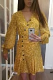 I wear XS in almost all Lulus dresses but the fit of this one is bizarre. Large (loose) in the shoulders, back and mid section but then the hips area is really tight. Returned. - Angel K.