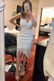 I needed a dress to a white party and this dress fit perfectly. The lace down one side is so elegant and unique, I'm really glad to add this dress to my closet for future events! I also liked that the straps were adjustable. - Ashley H.