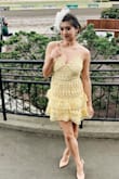 Loved this dress, although I wish I would have sized down but that may just be for my frame. I wanted this to be more fitted in the middle but it was still fine. - Jean A.