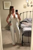 The white jumpsuit is perfect for my bachelorette party night out! It is extremely flattering and sexy, while still being very comfortable! Who knew that was even possible?! - Rachel H.