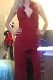 I wasn't sure if this would fit my body type. I'm pretty thin with a smaller chest. I didn't fill it out, and found that the material was a bit thick; I was expecting something a little more dressy.
I ordered a S and M because some reviews said it ran small. Both were baggy on me.
I'll also add I think I have a short torso which also contributed to the sagging in the middle section.
I'd say my hips are more of 33", but 34" was the smallest selection in the dropdown measurements section. - Paige D.