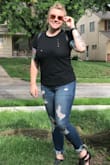 Runs a little small and can be slightly see through in the right light but it's super comfy. - Larissa M.
