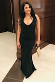 I ordered a size M in this dress and it fit perfectly. I usually wear a US size 8 (because of my hips) and this dress fit like a glove. I wore this dress with flats because I like my formal dresses touching the ground. If I had worn a heel it would have been off the ground for sure. This dress is an absolute must buy and great price too! I definitely recommend. :) - Racquel M.