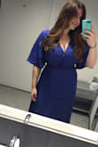 I absolutely loved this dress! It lays so nicely on my body, and I love the fact that it's a wrap dress. I received so many compliments!! The only thing is I had to put a safety pin at the top to cover my chest so it was work appropriate, but that happens with most of my clothes. - Chelsea D.