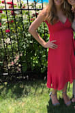 Wore this dress to my baby shower at 7.5 months pregnant. Was perfect because it ties above the bump, and should still be wearable after the baby is born! - Kelli W.