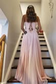 Bought these as my bridesmaids dresses. The flow of the dress is so soft. My teen daughter is super tiny and typically wears 00 or XS. We will have to alter to fit her a bit. I also ordered a size 6 for my older daughter and it fit beautifully. The color is so perfect!! - Renee J.