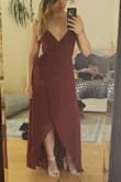 I was worried that the dress would be too long on me but it was the perfect length with my 2.5 in heels. It has such a beautiful flow to it. - Chelsea D.