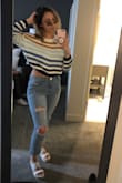 This sweater is so cute and flattering! Definitely cropped so wearing w high waisted pants is perfect. Very soft material and got so many compliments :) paired it with my Lulus geometric sunglasses and Lulus platform slides. Loved my look this day:) - Marissa W.