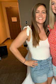 I really love this bodysuit not only because of how soft and comfortable it is, but because you can adjust the straps to fit you better. Low cut bodysuits can easily show your bra underneath, but this made it so you could tie the straps tighter to hold the body suit up higher. So perfect! - Katie B.