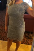 This dress was a great pick, but as the other reviews state... it runs small and the lace is not forgiving. Also you better have a partner to zip you up as it is near impossible to do on your own. I received many compliments and plan to wear it again (as long as the lace holds up) - Elise P.