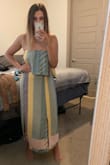 I ordered this dress for a trip to Hawaii. I am absolutely obsessed and it fits perfectly!! I am usually between a medium and large in lulus dresses and the medium works great because of the material. I have wide hips and it doesn't hug my hips too tight either! I wish they had this dress in every color. - Samantha S.