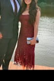 The fit was amazing and this dress was a HUGE HIT!!!! I have an athletic build and this dress was a perfect fit and comfy all night ! There's also a thin strip of rubber on the top and didn't budge all night! - Stefanie H.