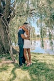 Love love love this dress! It does run big I ordered a medium and probably could go with a small. Regardless I used it for our engagement photos and I might wear it for Bach party ! - Sienna M.