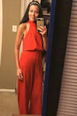 This is the cutest jumpsuit. It fit perfectly and is so comfortable! It can be more casual or dressed up with accessories! The material doesn't wrinkle!  It was a great purchase!! - Pam F.