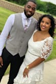 I love this dress! I bought it to wear for my small wedding ceremony. The lace details are perfect, & I love love love the sleeves. - Janeeka M.