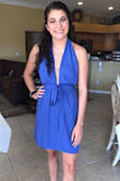 Perfect stunning and a WOW dress. 
Everything stayed in place. It's very comfy and looks great in pics. 
I would have liked to hem it an inch but didn't have time. - Allison C.