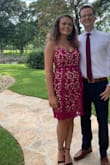 This dress was great! I wore it to a wedding and got compliments all night. It was perfect for the hot Texas summer weather, especially with the open lace around the middle. It was pretty tight, so shapewear was needed to smooth out the lumps & bumps but overall I was pleased! - Celeste R.