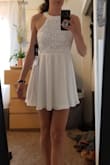 I'm tall and this dress was just too short for me to wear. Otherwise small felt true to size. - Freeda C.