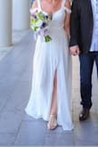 This dress was absolutely perfect. It was comfortable, beautiful, and exactly what I needed for my casual wedding. I initially tried a small but had trouble zipping it up so exchanged for the medium and did not require any alterations. I couldn't have been happier and received many compliments. - Julie A.