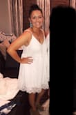 I bought this dress last minute due to a girls trip in Nashville. We had an all "white night" for the bride to be and typically I have to have all dressing hemmed due to being sooooo short BUT not this time! Did I mention that I'm a 40 yr old mom. I was looking for the perfect mix of "I still have it/I'm not dead yet" but I'm also not a 20 yr old & I didn't want to embarrass myself nor my 15 yr old daughter on social media...this was the PERFECT dress!!! No alterations were necessary, adjustable straps, great length, and great tinted lining underneath. BRAVO Lulus. This was my very first time ordering & I will be a repeat customer!! Thank you! - Tara H.