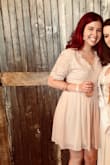 I was searching for a very specific color scheme for a bridal shower and this dress was it! Fit nicely around my hips and chest. Skirt is not too short and is so flowy and magical. I felt like a princess all day. - Leah B.
