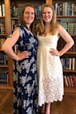I absolutely love this dress! It was a little confusing to figure out the ties at first, but now I have it down. I'm pear shaped and this dress is really flattering (I bought it in blue). The length was great too! I felt comfortable and confident all day! It's also lightweight- I wore it on a 85 degree humid day and wasn't overly hot! Highly recommended! - Jenny K.