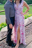 This dress is simply stunning. One of the prettiest things I've worn! The color and pattern are beautiful, it fit so well. Got a ton of compliments when I wore it to a wedding. - Keely S.