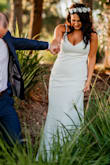 This dress is gorgeous and made with high quality material. I absolutely loved it and felt amazing in it. I wore this to my courthouse wedding. The only alteration I made was to have the dress shortened a bit to prevent it from dragging. - Cristina C.