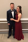 Ordered this dress for my husbands Air Force graduation, I was looking for a simple yet elegant dress and this dress was it! It flowed nicely and had a nice shape! It was slightly too long in small heels for me. I'm 5'7" and the heels were about an inch the dress drug on the ground maybe an inch, which wasn't really a huge deal for me but if you're any shorter you might need to have it hemmed. The back straps are adjustable which was nice! The color was just a tad darker than the picture. I also got lots of compliments on the dress! Would highly recommend! - Olivia S.