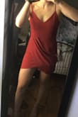 This was amazing! the fit was tight but still loose in the right places. Was the perfect length. Easy to sit down and move around in, amazing fabric!! I love the piece of fabric across the front. Can't wait to wear this!! - Maddie M.